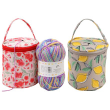 Wool Yarn Storage Bag, Zipper Craft Organizer with Handle Strap For Knitting Wool Sewing Needles