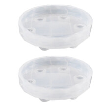Mini Resin Table Mold, Silicone Epoxy Mold, DIY Crafting Tool, 2-Pack, Transparent White