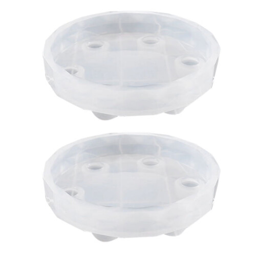 Mini Resin Table Mold, Silicone Epoxy Mold, DIY Crafting Tool, 2-Pack, Transparent White