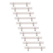 10x Schubladengriffe Stahl 201, Lochabstand 96mm