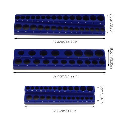 3PCS Magnetic Socket Organizer Socket Tray Holder 2