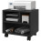 Three-Compartment Printer Cabinet, with Wheels - Black 2