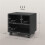 Three-Compartment Printer Cabinet, with Wheels - Black 5