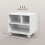 Three-Compartment Printer Cabinet, with Wheels - White 5