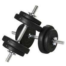 20KG Adjustable Weights Dumbbells Set, Dumbbell Hand Weights for Home Office Gym Body Fitness Lifting Training, Black