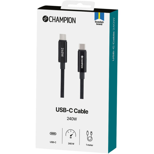 Kabel USB-C 240W 1m černý