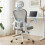 Multi-Adjustable Office Chair, with Lumbar Support, Headrest and Mesh Back - Grey 1
