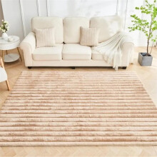 (Natural, 120x170) Faux Fur Shum Rug – Super Soft Luxury Area Rug | Plush Fluffy Floor Carpet for Living Room & Bedroom | 5 Colours – Black