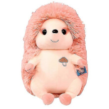 (Pink) Hedgehog Plush Doll Stuffed Animal Plushies Cute Pacify Doll Bed Toy Ornament Gift