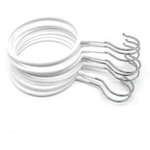 Belt/scarf Hangers for Closet - 8 Pcs Nonslip Steel Tie Rings Holder Organizer for Neckties, Shawls Scarves, Pashminas (white)