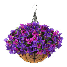 (2pcs F) Hanging Artificial Bougainvillea – with Basket – for Indoor Outdoor Decor