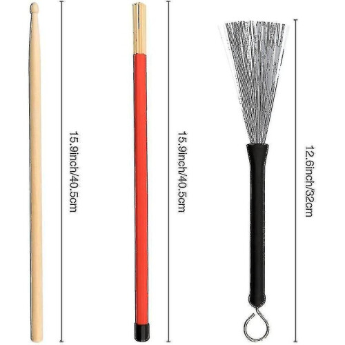 1 Pair 5a Drum Sticks Maple Drumsticks Set 1 Pair Drum Wire Brushes Drum Stick Brush NIUNIU 1