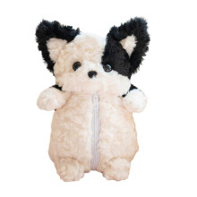 (Black) Plush Corgi Pencil Case – Large Capacity – for Kids Stationery