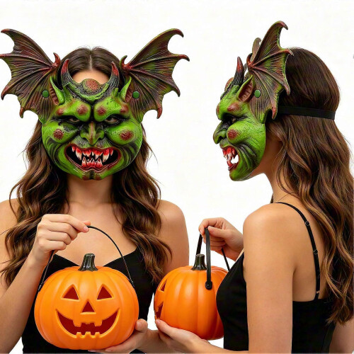 Creepy Bat Devil Full Face Masque – Horror Evil – for Halloween Costume Party 1