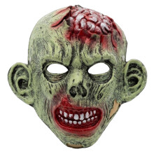 Halloween Green Zombie Mask – Simulated Damaged Flesh – for Scary Party Cosplay
