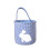 (Blue) Easter Bunny Basket – Plaid Gingham with Handle – for Egg Hunting 1