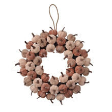 (B) Velvet Pumpkin Wreath Door Hanger – Fall Garland – for Entryway & Thanksgiving