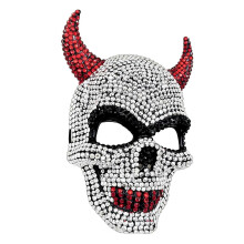Rhinestone Demon Horn Mask – Sparkly Faux Crystal – for Party Nightclubs Cosplay