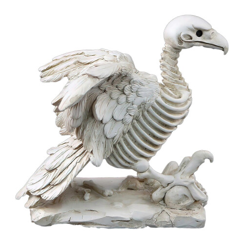 Halloween Vulture Skeleton Statue – Realistic Bone – for Living Room Tabletop