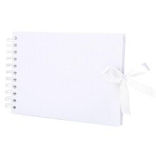 (White) DIY Photo Album – 8.5x6 Inch Scrapbook – for Travel & Birthday Memories