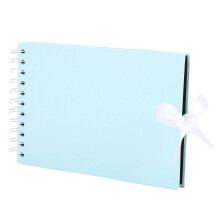 (Sky Blue) DIY Photo Album – 8.5x6 Inch Scrapbook – for Travel & Birthday Memories