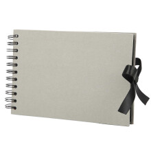(Grey) DIY Photo Album – 8.5x6 Inch Scrapbook – for Travel & Birthday Memories