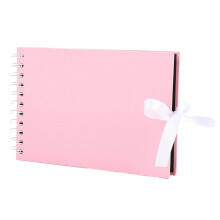 (Pink) DIY Photo Album – 8.5x6 Inch Scrapbook – for Travel & Birthday Memories