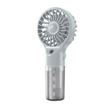 (Grey) Misting Handheld Fan – 4 Speeds & Water Tank – for Summer Travel Outdoor
