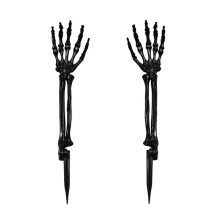 (2) Plastic Skeleton Hand Yard Stake – Realistic Bone Prop – for Haunted House Garden