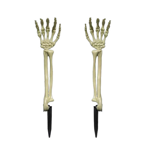 (3) Plastic Skeleton Hand Yard Stake – Realistic Bone Prop – for Haunted House Garden