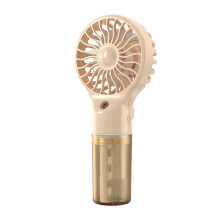 (Yellow) Misting Handheld Fan – 4 Speeds & Water Tank – for Summer Travel Outdoor