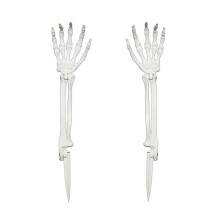 (5) Plastic Skeleton Hand Yard Stake – Realistic Bone Prop – for Haunted House Garden
