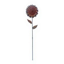 (A) Metal Sunflower Garden Stake – Retro Rusty Flower – for Yard & Patio Decor