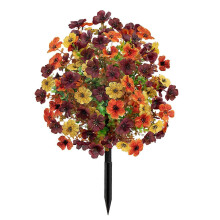 (Red Golden) Artificial Violet Topiary – UV Resistant Fake Plant for Garden Porch