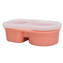 (A, Brick Red) Food Grade Silicone Seasoning Box – Leak Proof – for Sauce Storage