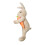 (Light Brown) Plush Standing Rabbit Ornament – with Carrot – for Easter Tree Topper 1