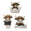 Highland Cow Figurines – 3 Piece Set – for Bathroom Shelf Decor 1