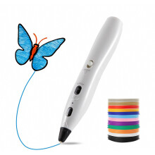 3D Pen Set, Includes 12 Colors Of Pla Filament. This 3D Printing Pen Is Compatible With Pla Filament And Is Suitable Compatible Diy_Birthday Gift