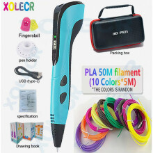 Case Compatible With 3D Printing Pen Compatible Kids, Travel Organizer Carryer Compatible Filament Refill Packs(50 Meter Consumables)_Birthday Gift