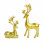 Pcs Red Standing Reindeer Decorations Compatible Tabletop_Birthday Gift 3