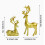 Pcs Red Standing Reindeer Decorations Compatible Tabletop_Birthday Gift 4