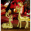 Pcs Red Standing Reindeer Decorations Compatible Tabletop_Birthday Gift 8