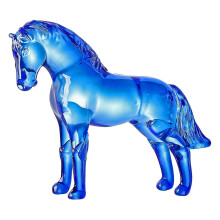 (C) Faux Crystal Horse Statue – Clear Collectible – for Office Desk Decor