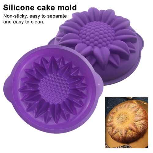 Large Silicone Cake Mold – Non Stick Flower Shape – for Birthday Baking 1