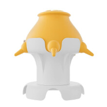 (Yellow) Adjustable Pet Milk Feeder for Small Animals with 360 Nipples, Food-Grade Silicone Dispenser