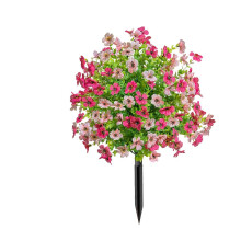 (Rose Red Pink White) Artificial Violet Topiary – UV Resistant Fake Plant for Garden Porch