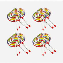 Orff Instruments 8-Pack Lollipop Drums 6-Inch Dance Props Percussion Instruments Hand Drum Preschool Educational Toy_Birthday Gift