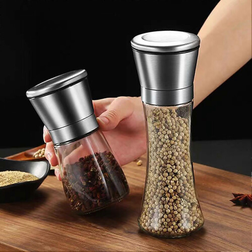 (A) Adjustable Salt Pepper Grinder – Carbon Steel Core – for BBQ Cooking 2