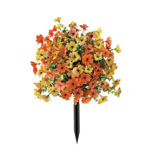 (Orange Yellow) Artificial Violet Topiary – UV Resistant Fake Plant for Garden Porch
