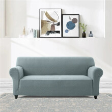 (Grey, 3 Seater) Kensington Homeware Spandex Sofa Protector – Soft & Stretchable | Anti-Slip & Washable | Pet & Kid Friendly | Fits 1/2/3